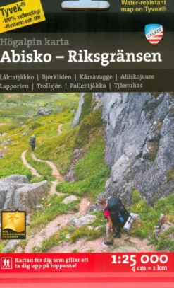 Abisko-Riksgränsen -vuoristokartta