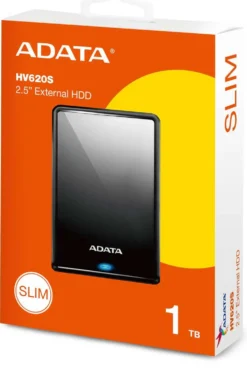 ADATA HV620S ulkoinen HDD-kiintolevy, 1 TB, musta (USB 3.2 Gen 1)