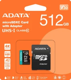 ADATA Premier Pro microSDXC -muistikortti, 512 GB
