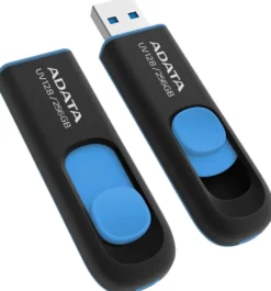ADATA UV128 USB-muistitikku, 256 GB, musta/sininen (USB-A 3.2 Gen 1)