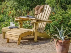 Adirondack kansituolin istuinjatko, vihreä kestopuu