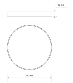 Airam Aias 280 plafondi 22W 2500lm IP20 CCT