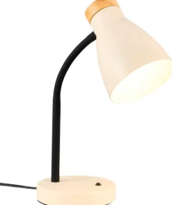 Airam Anoom pöytävalaisin E27 beige/puu