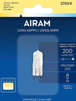 Airam HALO PO 25W 200lm G9 OVEN BULB