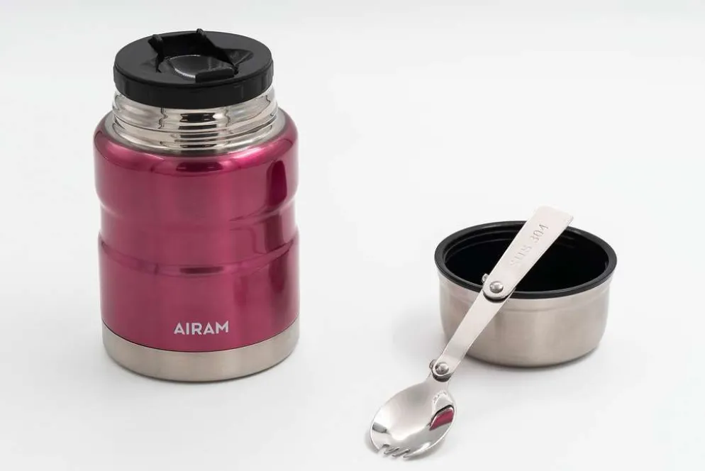 Airam Hekla Teräsruokatermos 0,5L Roosa