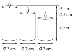 Airam led-kynttiläsetti Saraby, valkoinen