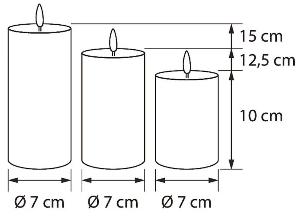 Airam led-kynttiläsetti Saraby, valkoinen
