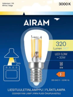 Airam LED T26 830 320lm E14 LIESITUULETIN