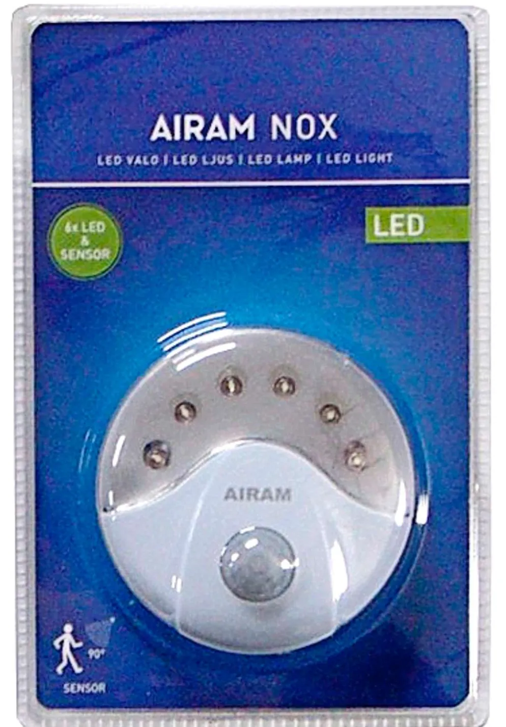 Airam NOX 6 LED + PIR-SENSOR