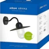 Airam seinävalaisin Arvika IP44 E27, musta