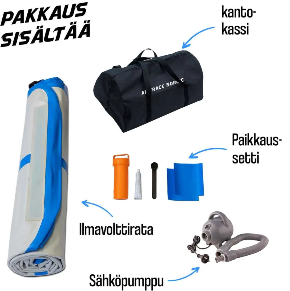 AirTrack Nordic Standard ilmavolttirata - Musta - 4 m