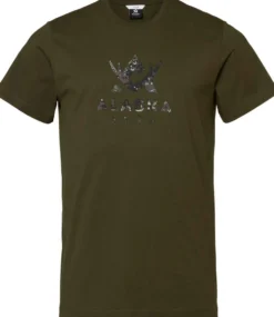 Alaska camo logo miesten t-paita, night green