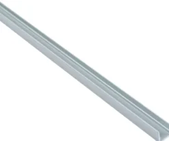 Alu u-lista sileä 1,5x10x10x1000 hopea