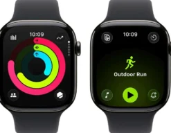 Apple Watch Series 11 GPS + Cellular 46mm titaani kotelo, musta sport ranneke - M/L - MFD24QN/A