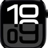 Apple Watch Series 10 GPS 46mm Jet Black alumiinikotelo, Black Sport ranneke - S/M - MWWP3QN/A