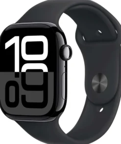 Apple Watch Series 10 GPS 46mm Jet Black alumiinikotelo, Black Sport ranneke - S/M - MWWP3QN/A