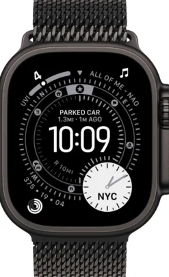 Apple Watch Ultra 3 GPS + Cellular 49mm mustatitaani kotelo, mustatitaani Milanese ranneke - L - MF1T4KS/A
