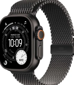Apple Watch Ultra 3 GPS + Cellular 49mm mustatitaani kotelo, mustatitaani Milanese ranneke - L - MF1T4KS/A