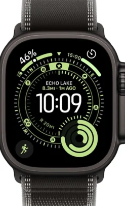 Apple Watch Ultra 3 GPS + Cellular 49mm mustatitaani kotelo, musta/harmaa Trail ranneke - S/M - MF1D4KS/A