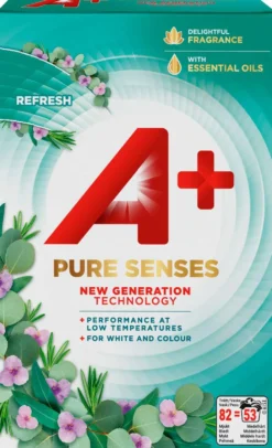 A+ Pure Senses Refresh Pyykinpesujauhe 3,445kg