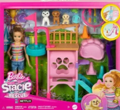 Barbie Stacie Puppy Playground - koirien leikkikeskus leikkisetti