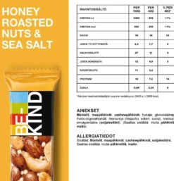 BE-KIND Honey Roasted Nuts & Sea Salt pähkinäpatukka (40 g)