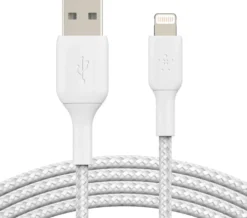 Belkin lightning / USB-A punottu kaapeli 2m, valkoinen