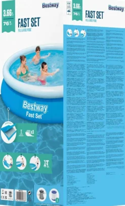 Bestway Fast Set uima-allas set Ø366cm korkeus 76cm