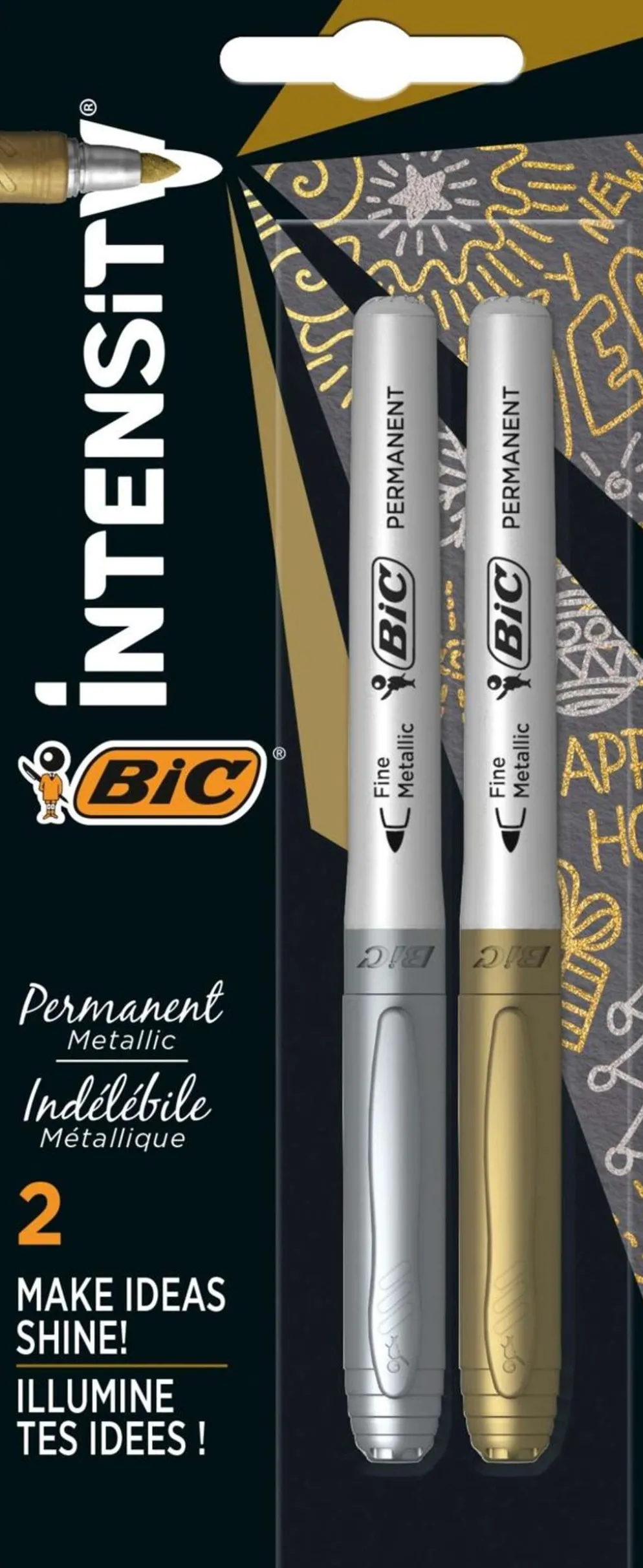 BIC Intensity kulta-hopeatussi 2kpl