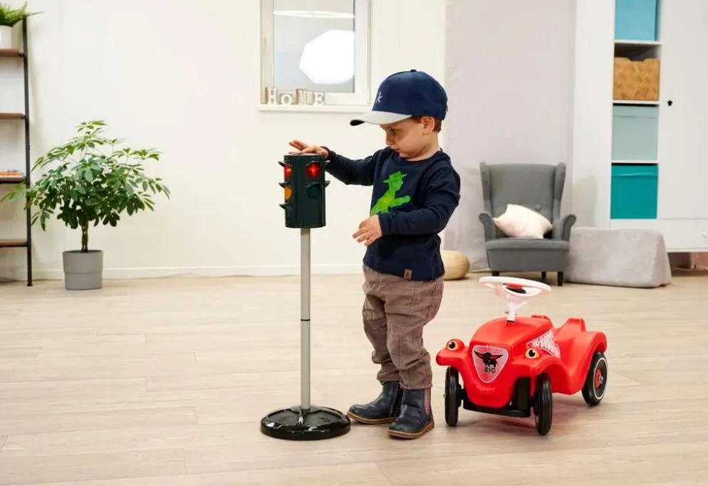 BIG Liikennevalot, joissa jalusta sekä valo- ja äänitoiminto, korkeus 71 cm