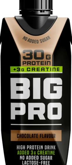 BIG PRO proteiinijuoma suklaa-kreatiini 330 ml UHT laktoositon