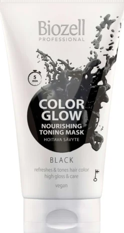 Biozell Color Glow Hoitava sävytenaamio Black 150ml