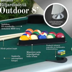 Blackwood Biljardipöytä Outdoor 8