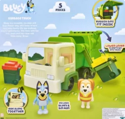 Bluey roska-auto 22 cm, 2 hahmoa & tarv.