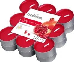 Bolsius True Scents – tuoksulämpökynttilät – Granaattiomena – punainen – 18 kpl/pakkaus