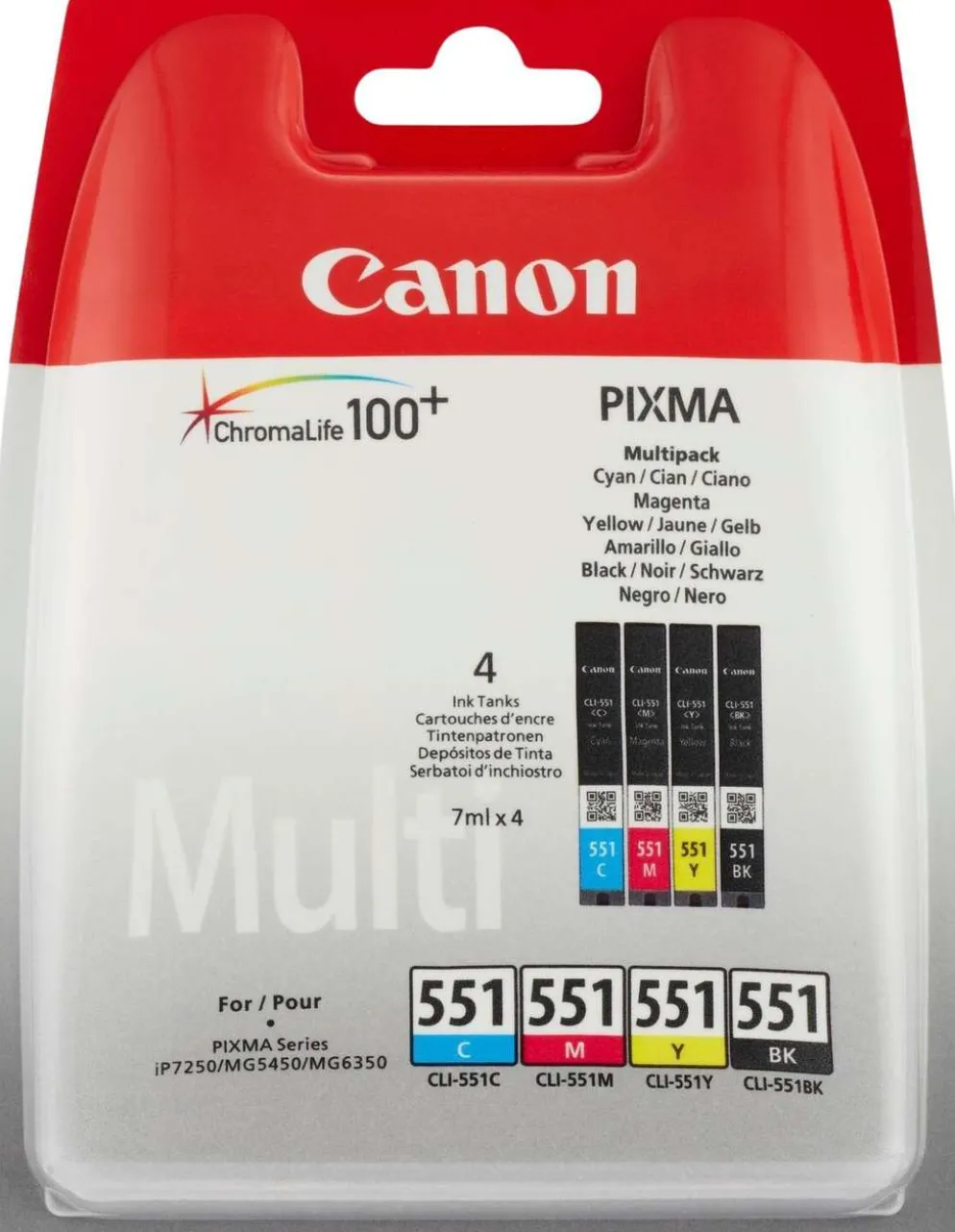 Canon Mustepatruuna CLI-551 multipack