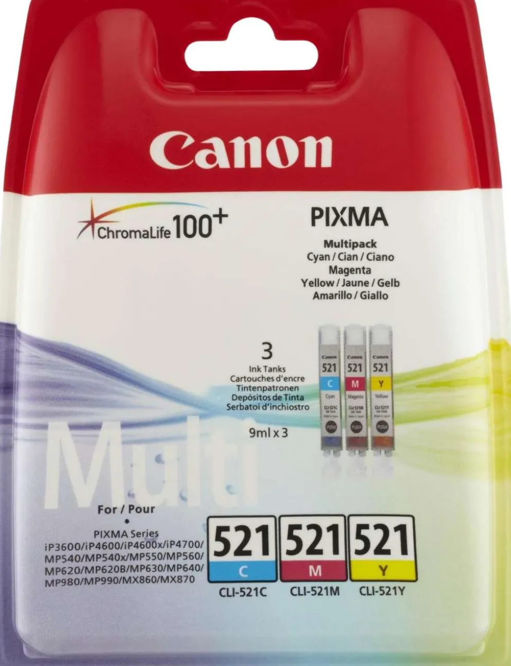 Canon Mustepatruuna CLI-521 multipack