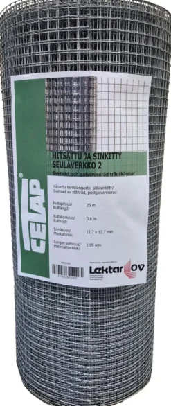Cetap Seulaverkko hitsattu 2 silmä 12,7 mm, 1,05mm, 0,6x25m