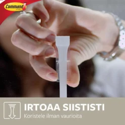 Command™-kaksoiskoukku, mattamusta, iso, 17036B, 1 kiinnityskoukku, 1 kiinnityspala