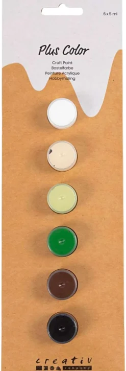 Creativ Company plus color -ask.maali luonnonrusk. 6x5ml