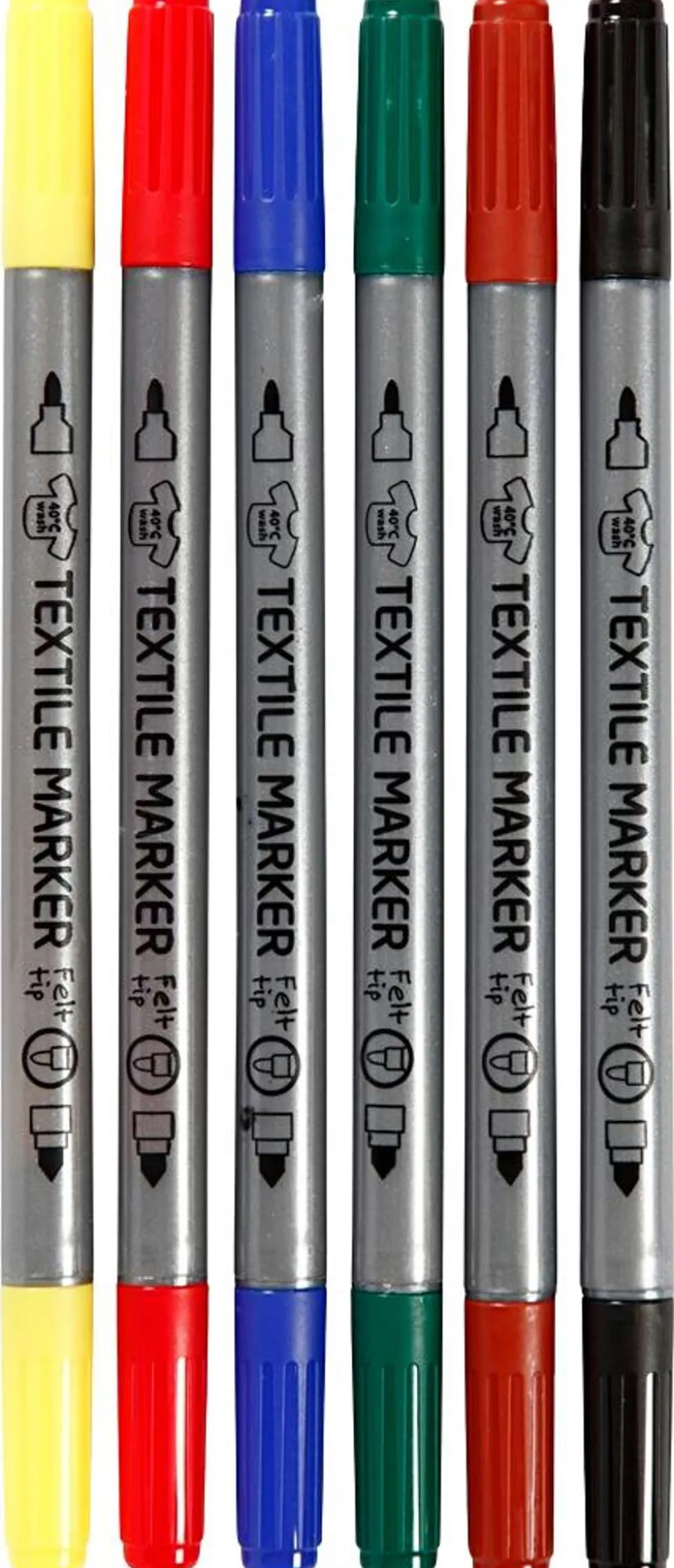 Creativ Company tekstiilitussit värilajitelma 6 kpl