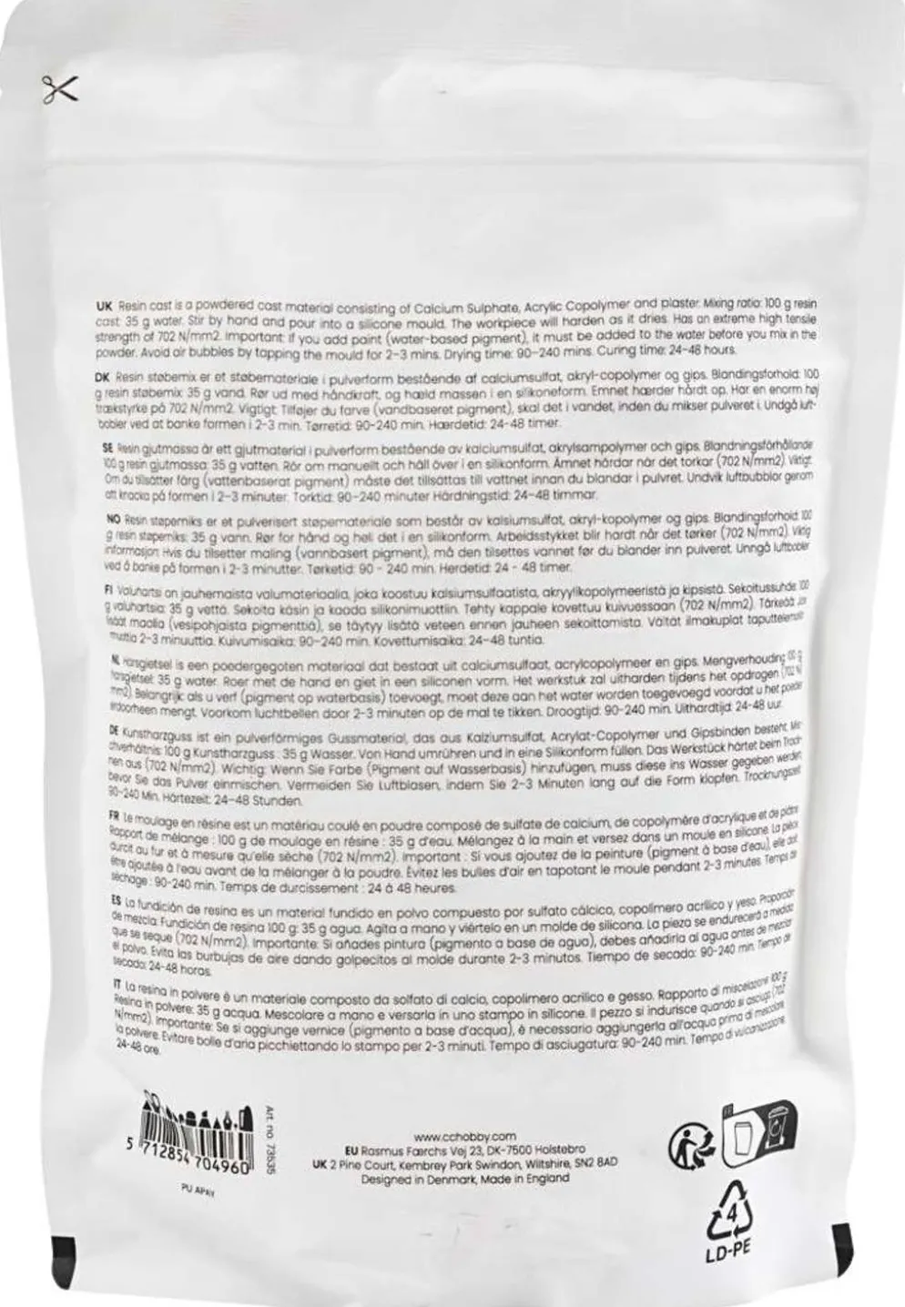 Creativ Company valuhartsi, valkoinen, 800 g