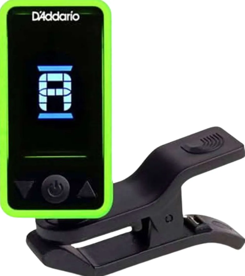 D'Addario Accessories krom. klipsiviritin vihreä