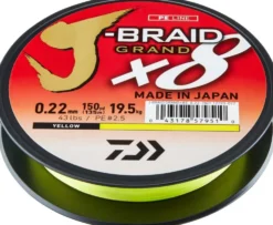 Daiwa J-Braid Grand X8 kuitusiima 0,18mm 12,5kg 135m keltainen