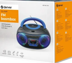 Denver kannettava CD-radio TCL-212BTBU musta/sininen