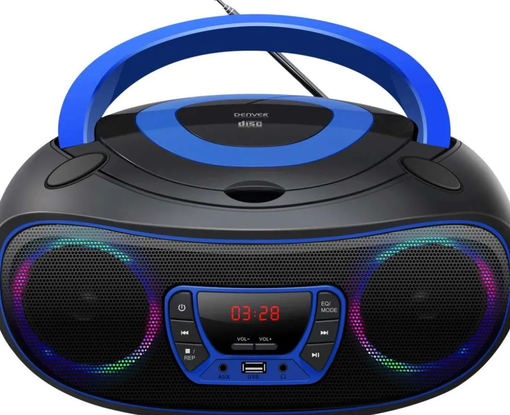Denver kannettava CD-radio TCL-212BTBU musta/sininen