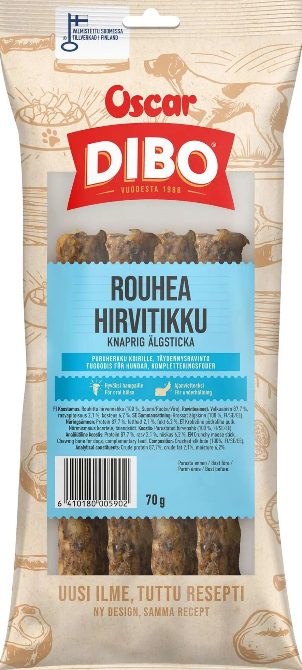 DIBO Rouhea hirvitikku 70 g