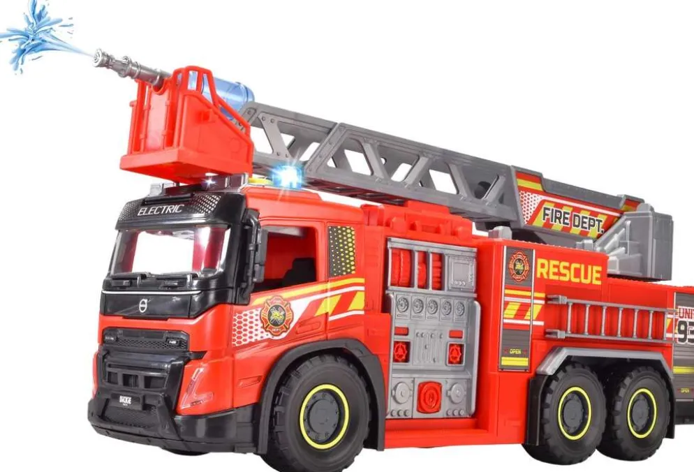 Dickie Toys Jättikokoinen Paloauto, 57 cm, manuaalinen vesiruisku, valo- ja äänitoiminto