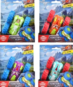 Dickie Toys Monster Flippy kitka-auto, 10 cm, useita erilaisia, myydään yksittäin