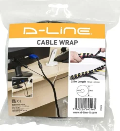 D-Line kaapelikierre Tidy Wrap,musta